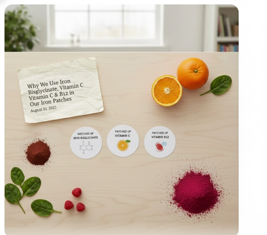 Why We Use Iron Bisglycinate, Vitamin C & B12 in Our Iron Patches