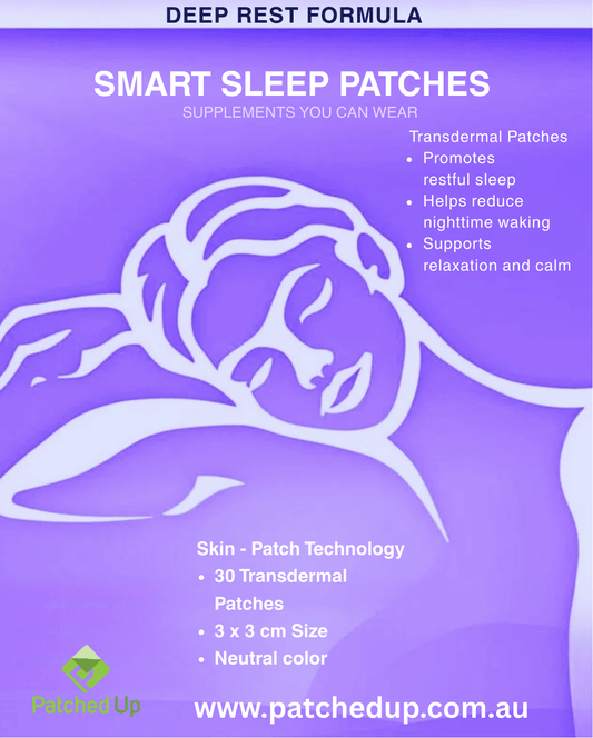Smart Sleep Patches – With Melatonin, Magnesium, Tryptophan - Patched Up